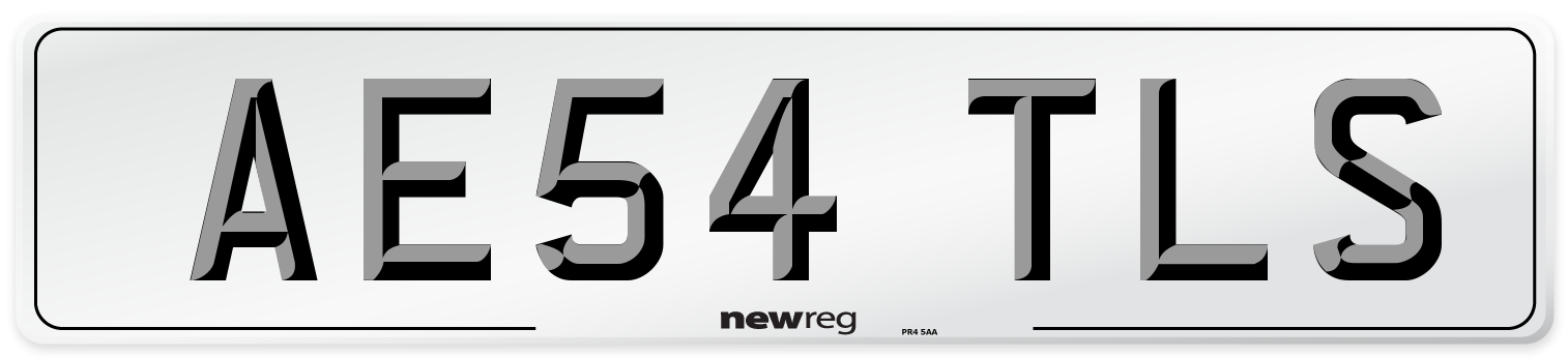 AE54 TLS Number Plate from New Reg